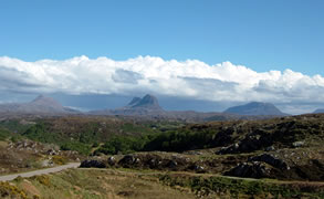 Assynt hills and Highland view